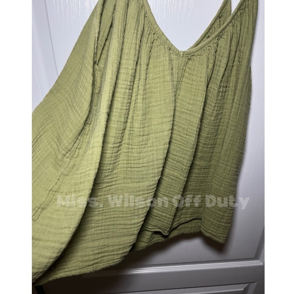 Old Navy Olive Green Tie Tank Blouse - Picture 3 of 3